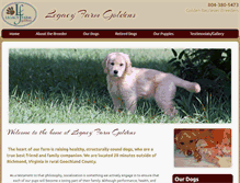 Tablet Screenshot of legacyfarmgoldens.com